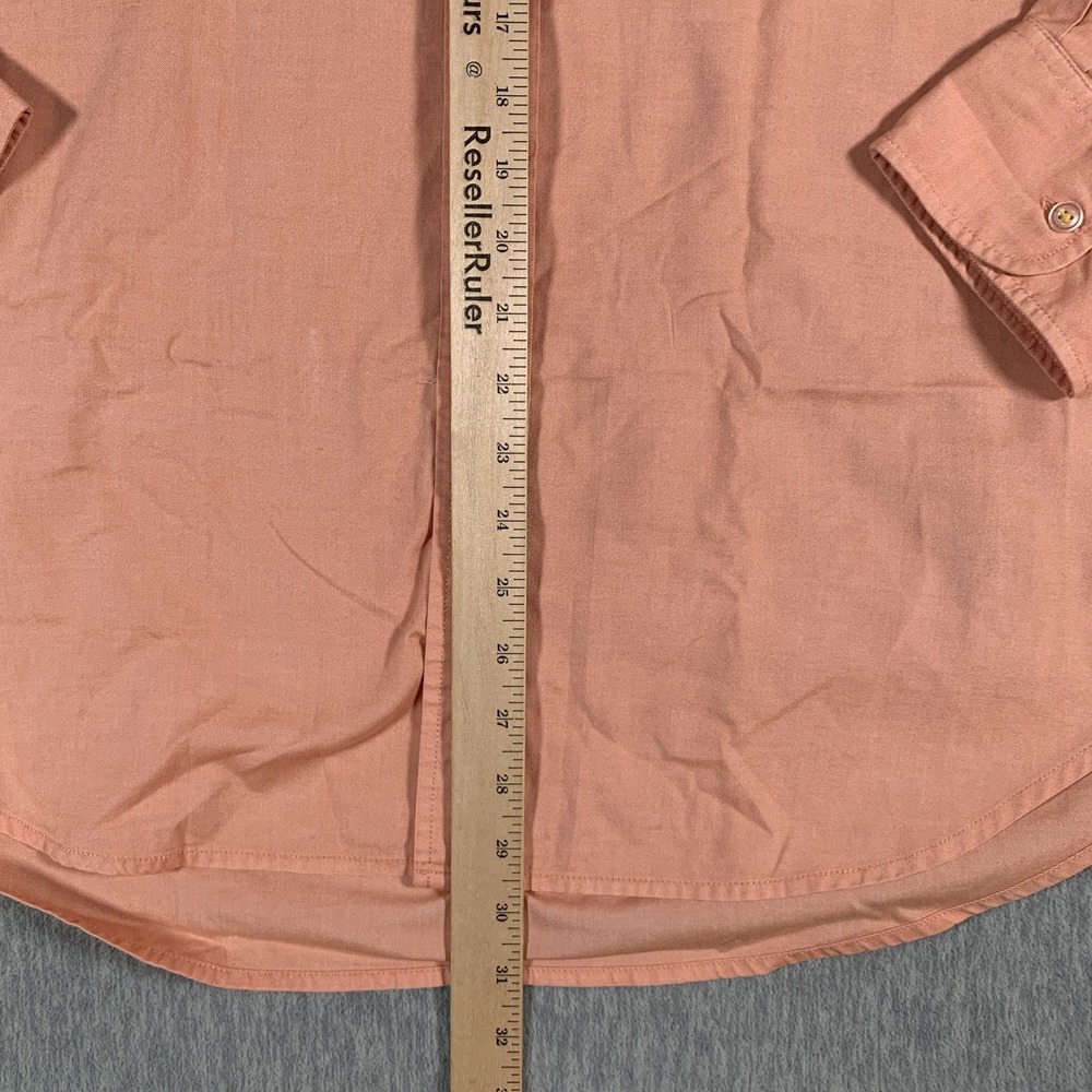 Robert Graham Shirt Mens 2XL Orange Peach Button Front Long Sleeve Cotton Casual - Picture 8 of 11